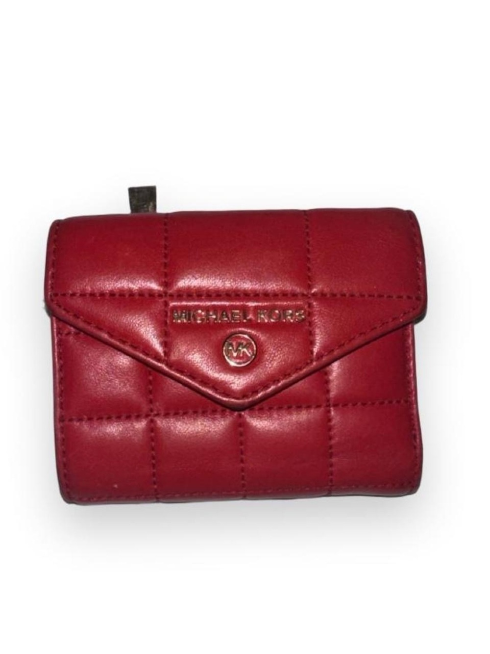 Michael Kors Red Quilted Envelope Wallet